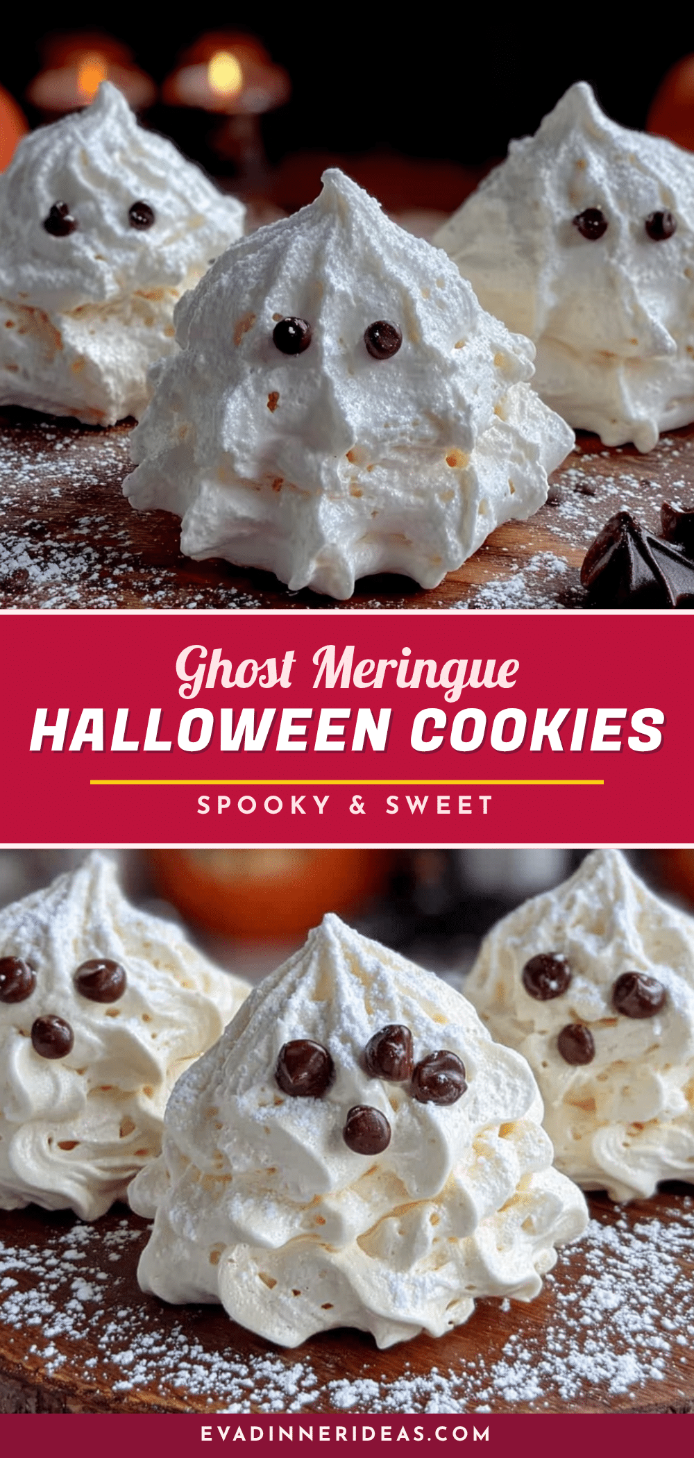 15-Minute Easy Ghost Meringue Cookies for Halloween recipe