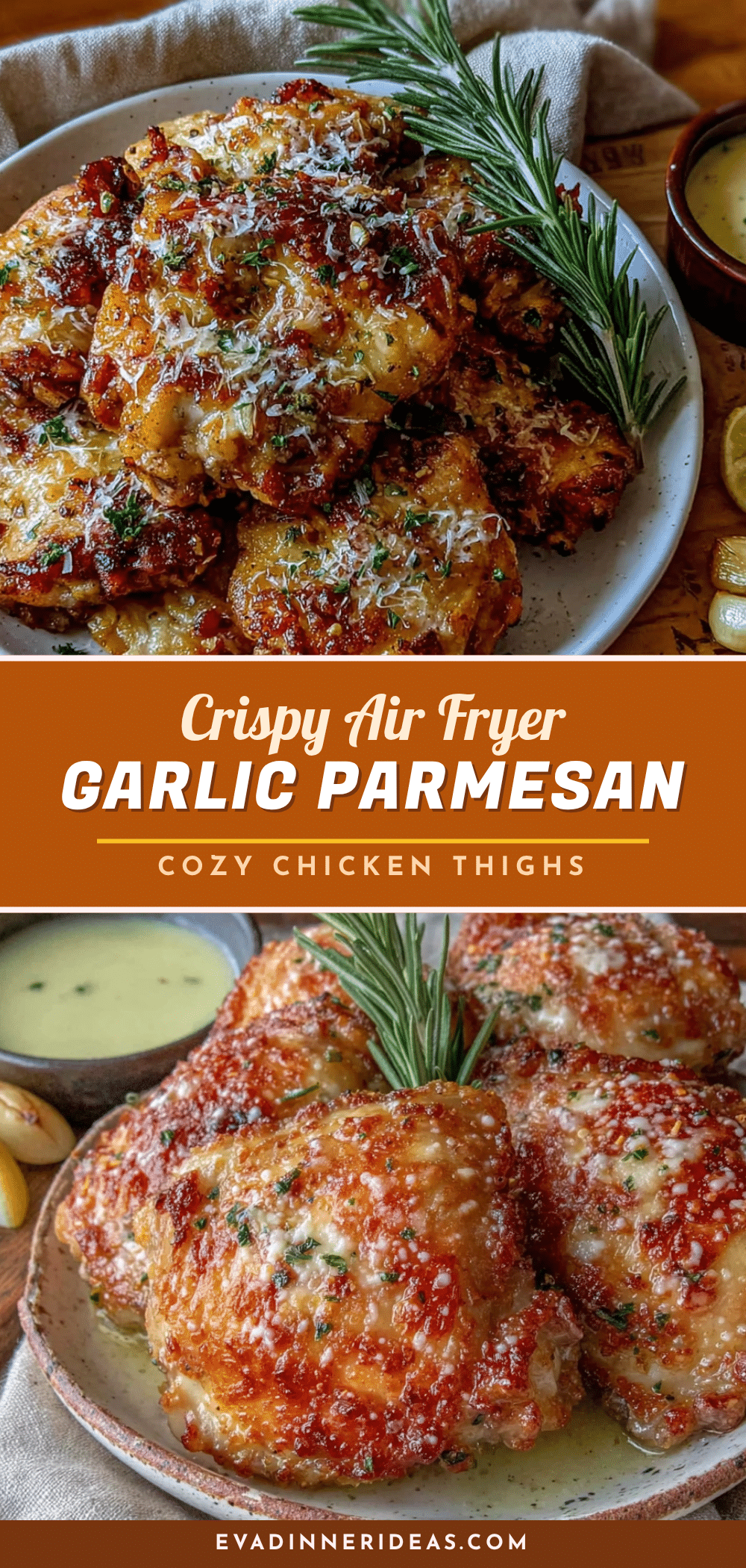 air fryer garlic parmesan chicken thighs recipe