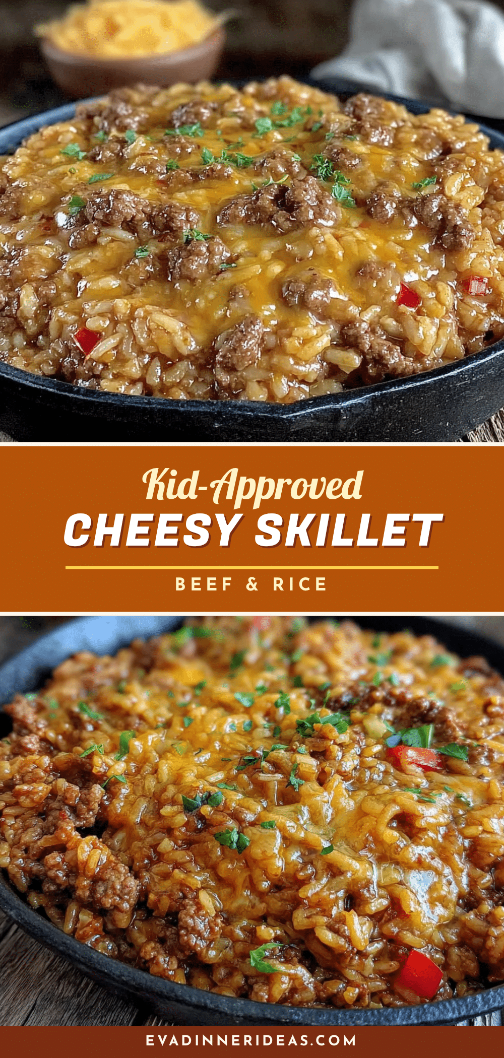 cheesy ground beef and rice skillet recipe