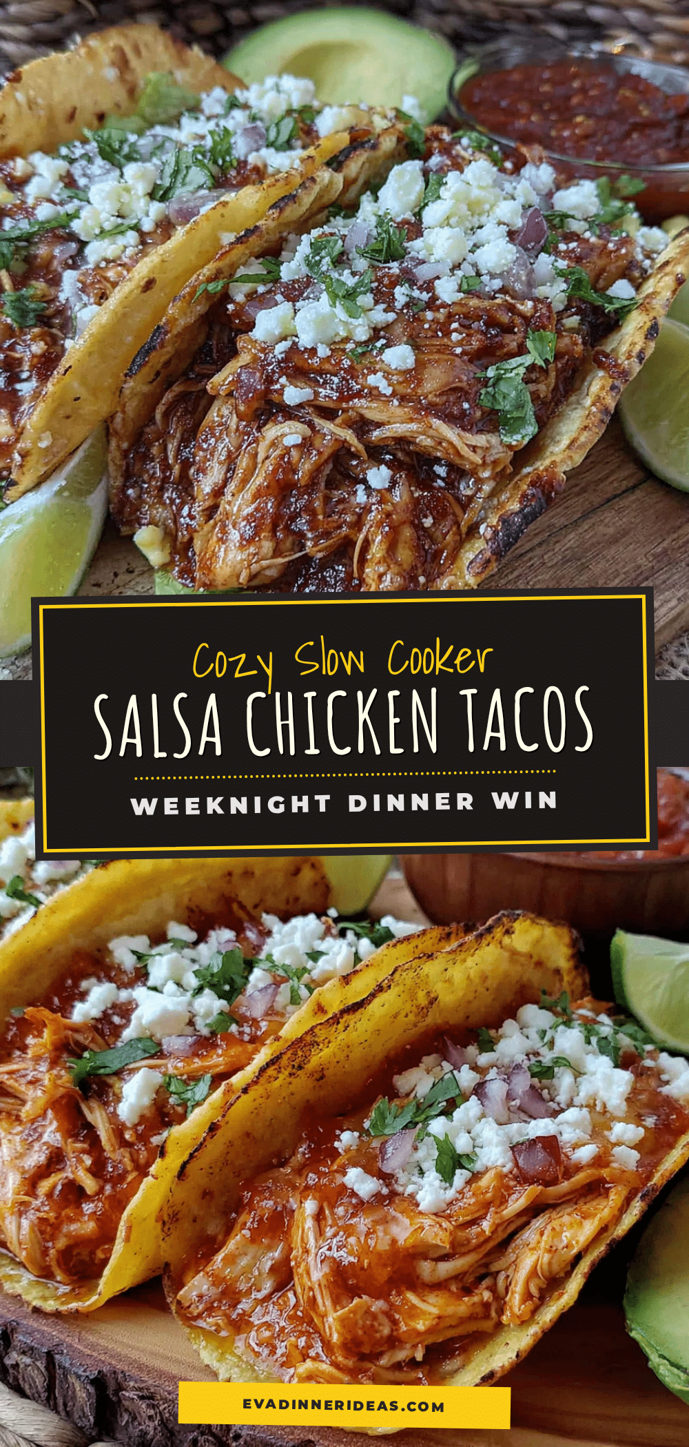 cozy slow cooker salsa chicken tacos recipe