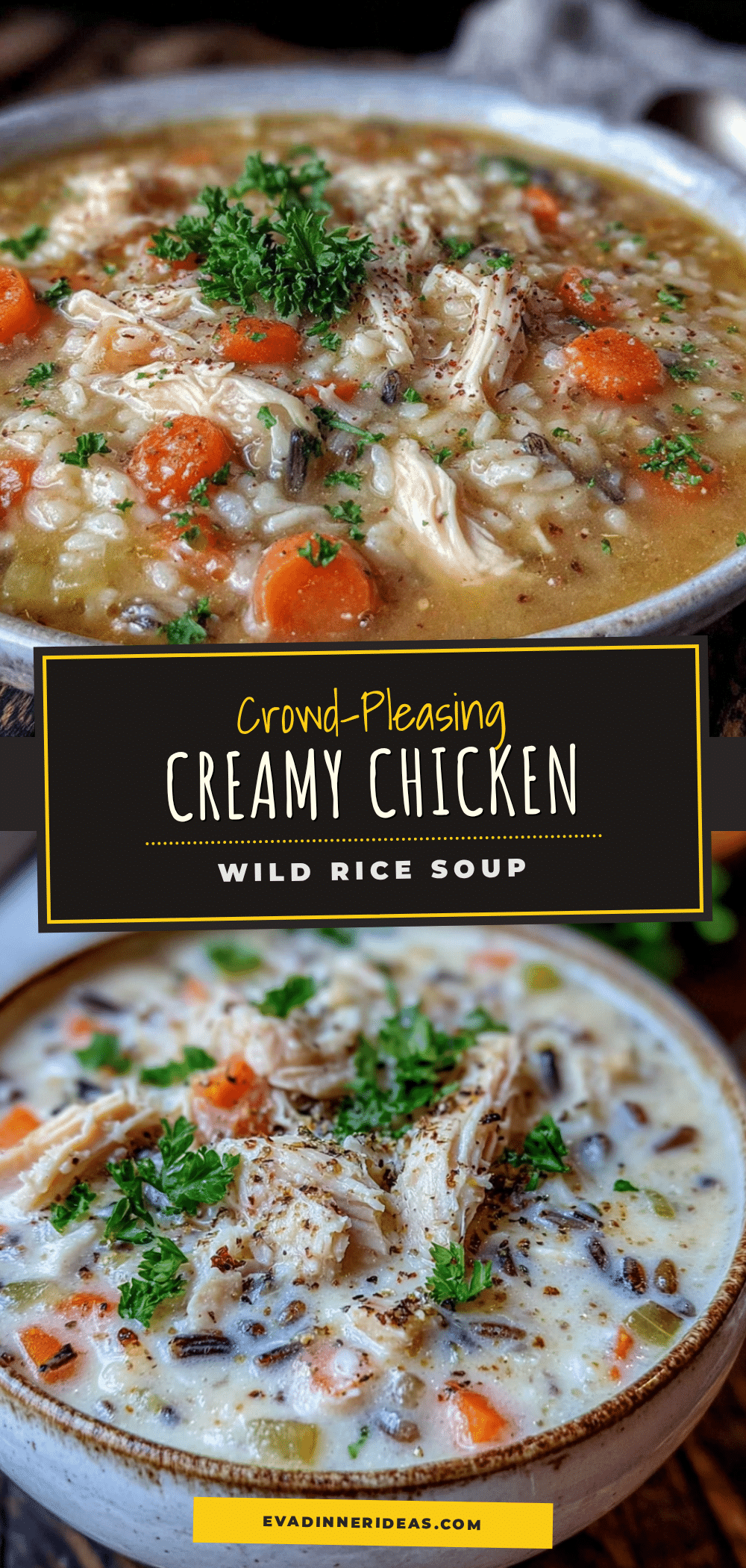 Creamy Crockpot Chicken Wild Rice Soup recipe
