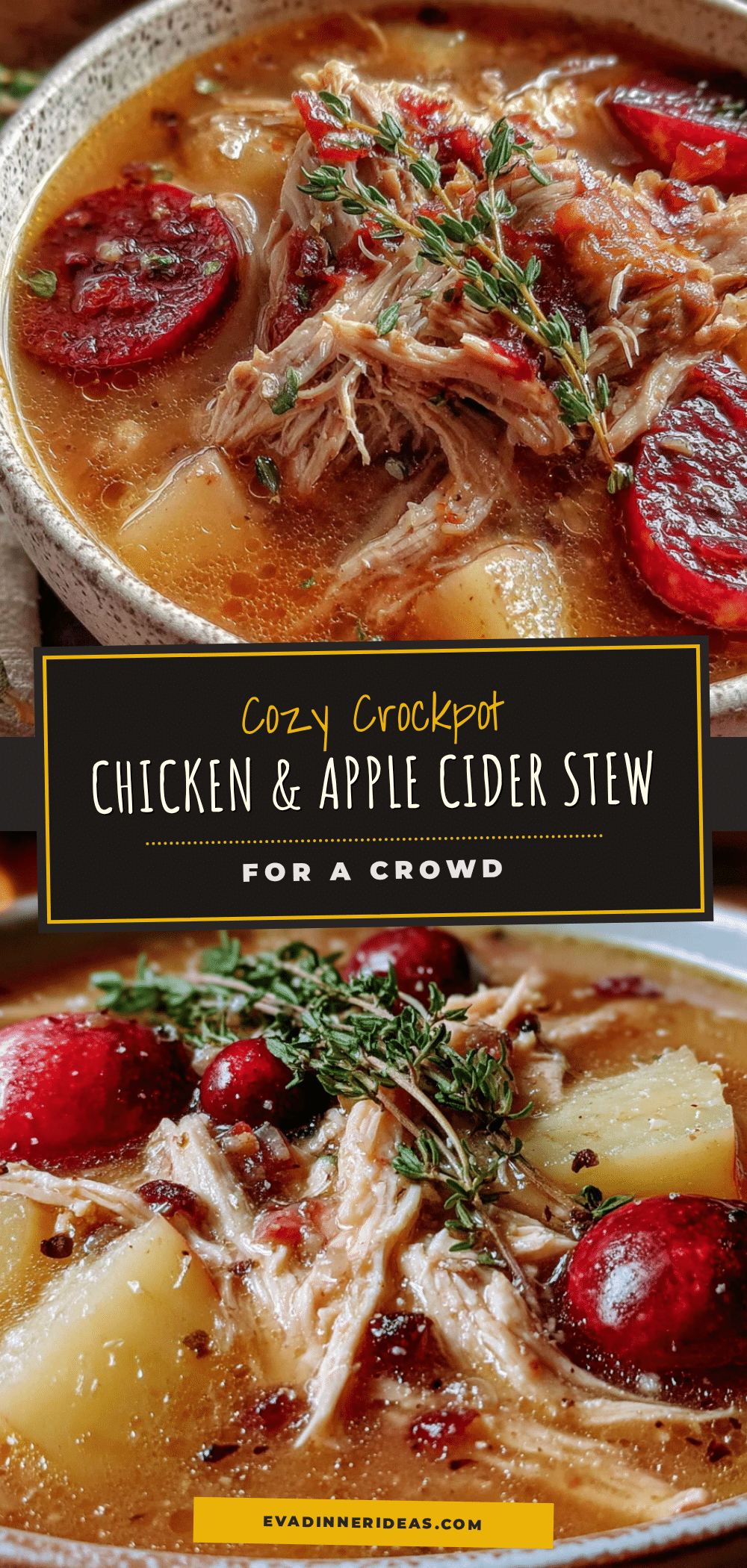 crockpot chicken and apple cider stew recipe