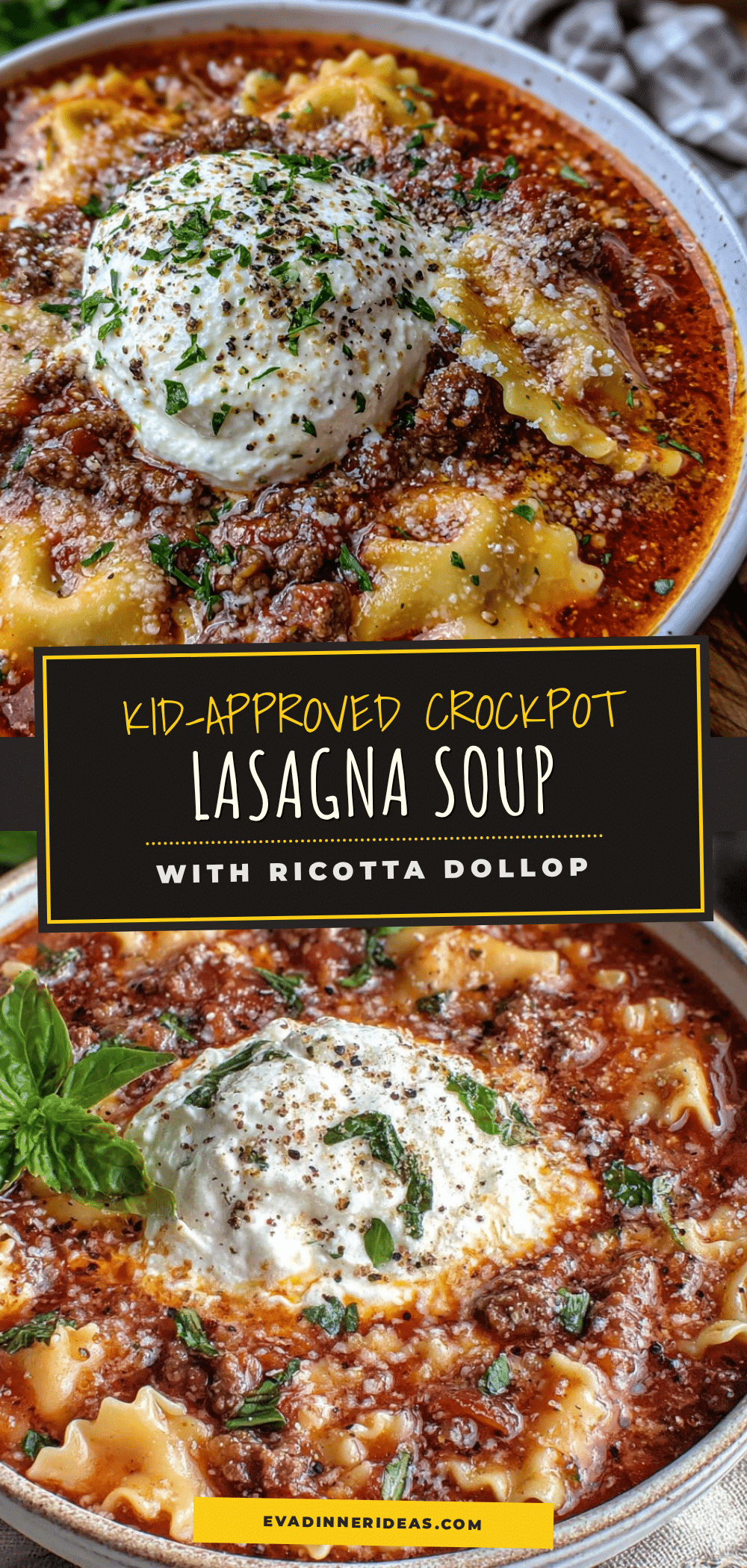 crockpot lasagna soup with ricotta recipe