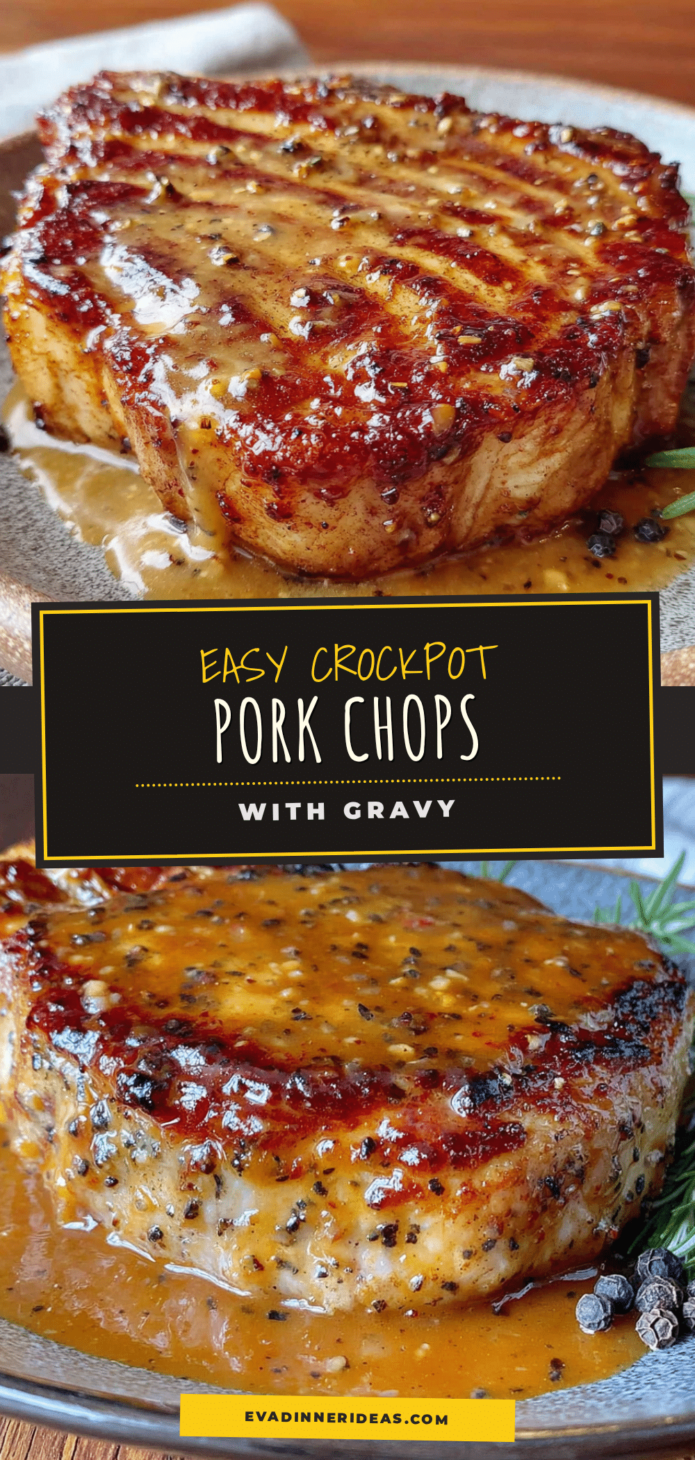 crockpot pork chops with gravy recipe