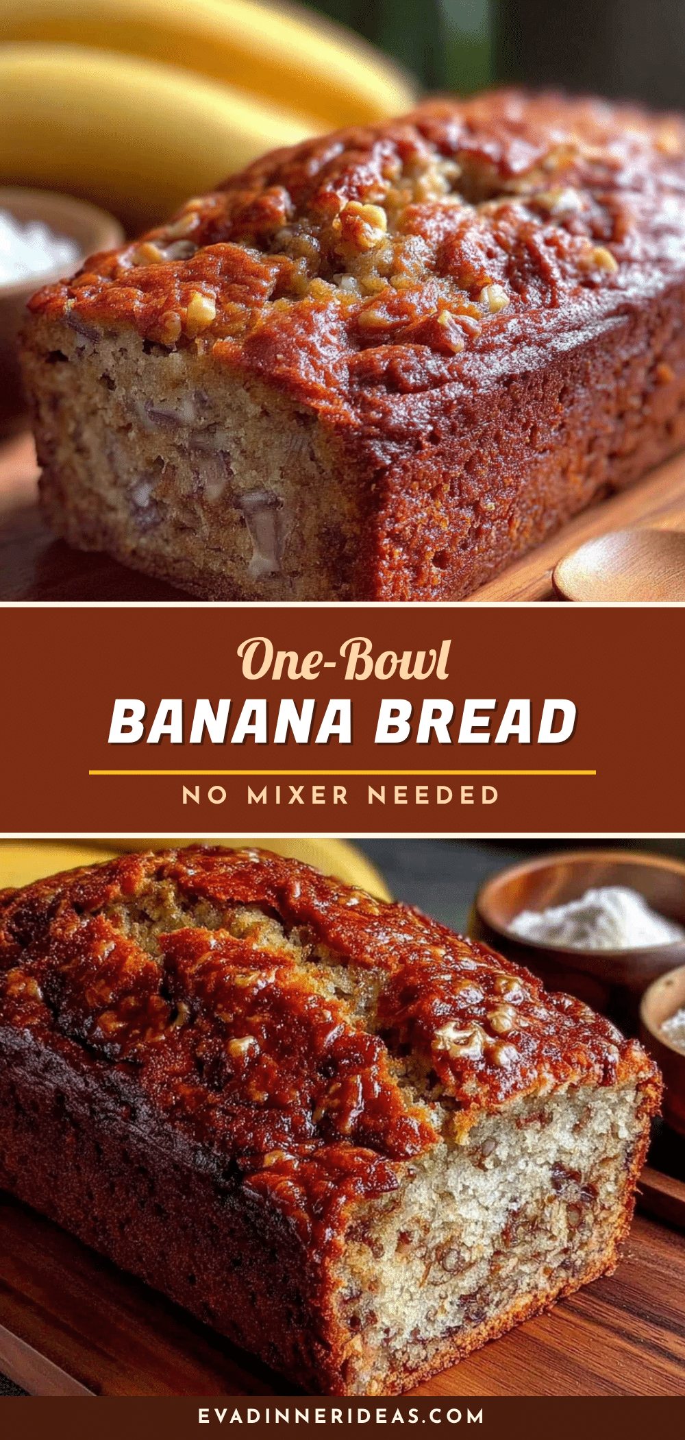 easy one-bowl banana bread recipe