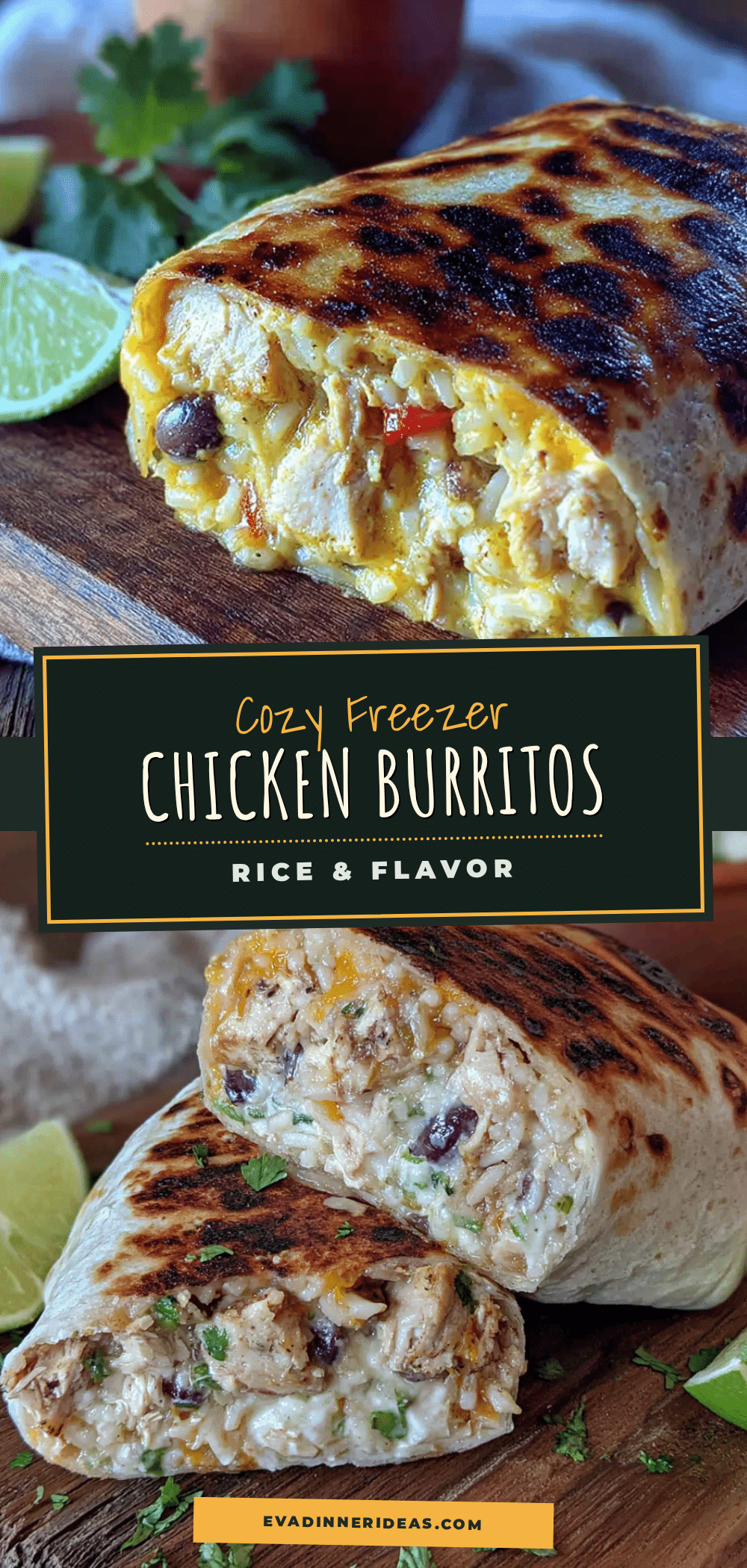 freezer-friendly chicken and rice burritos recipe