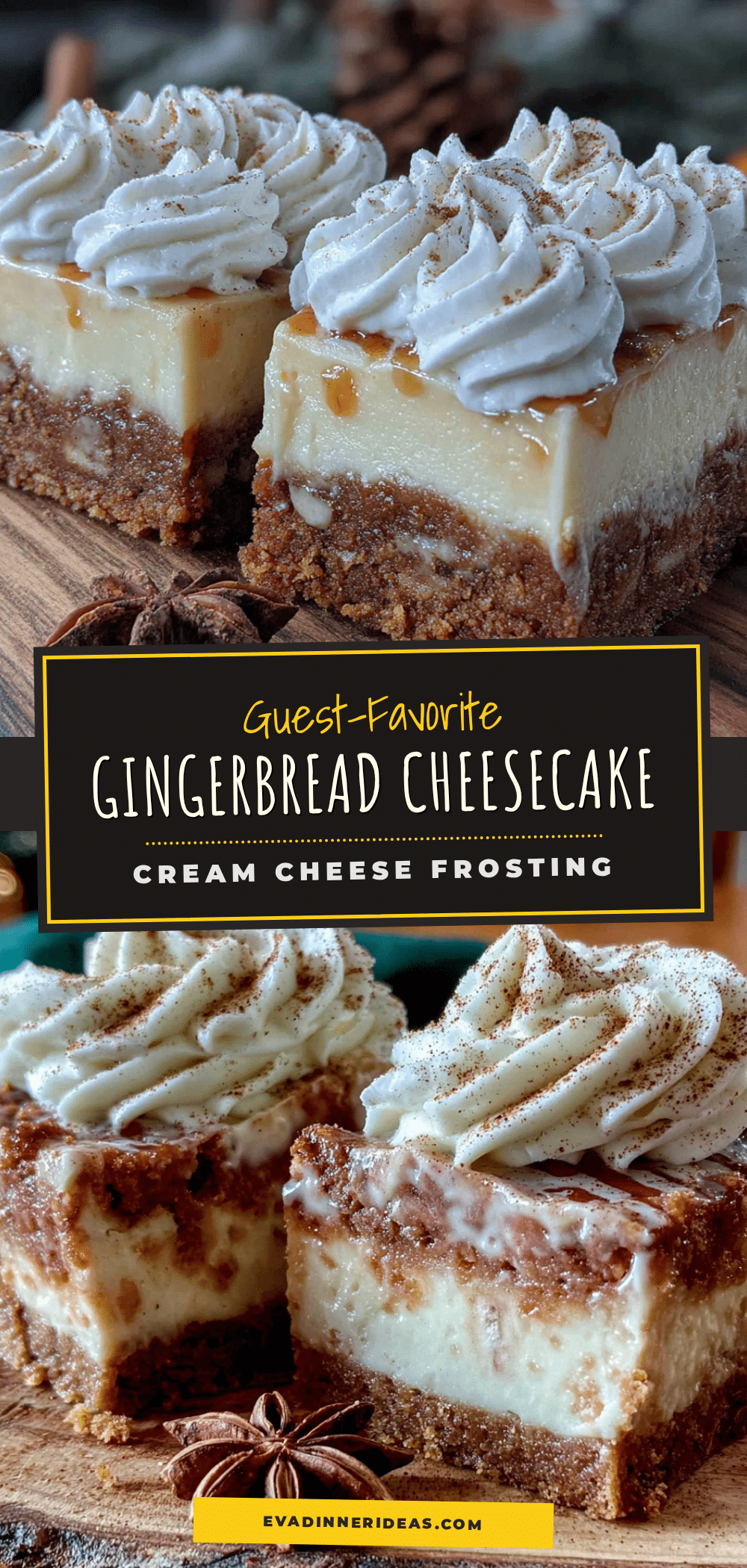 gingerbread cheesecake bars recipe
