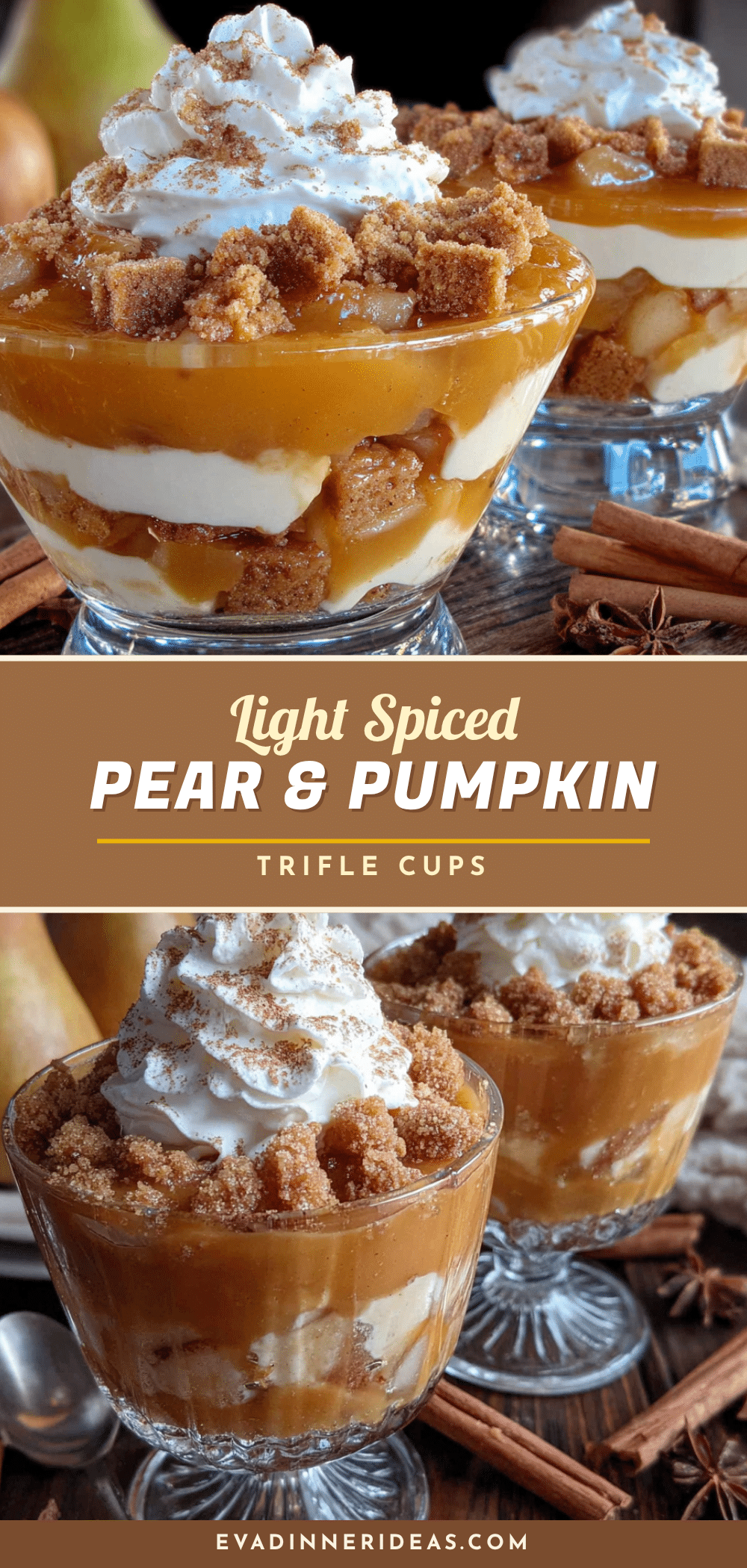 light spiced pear pumpkin trifle cups recipe