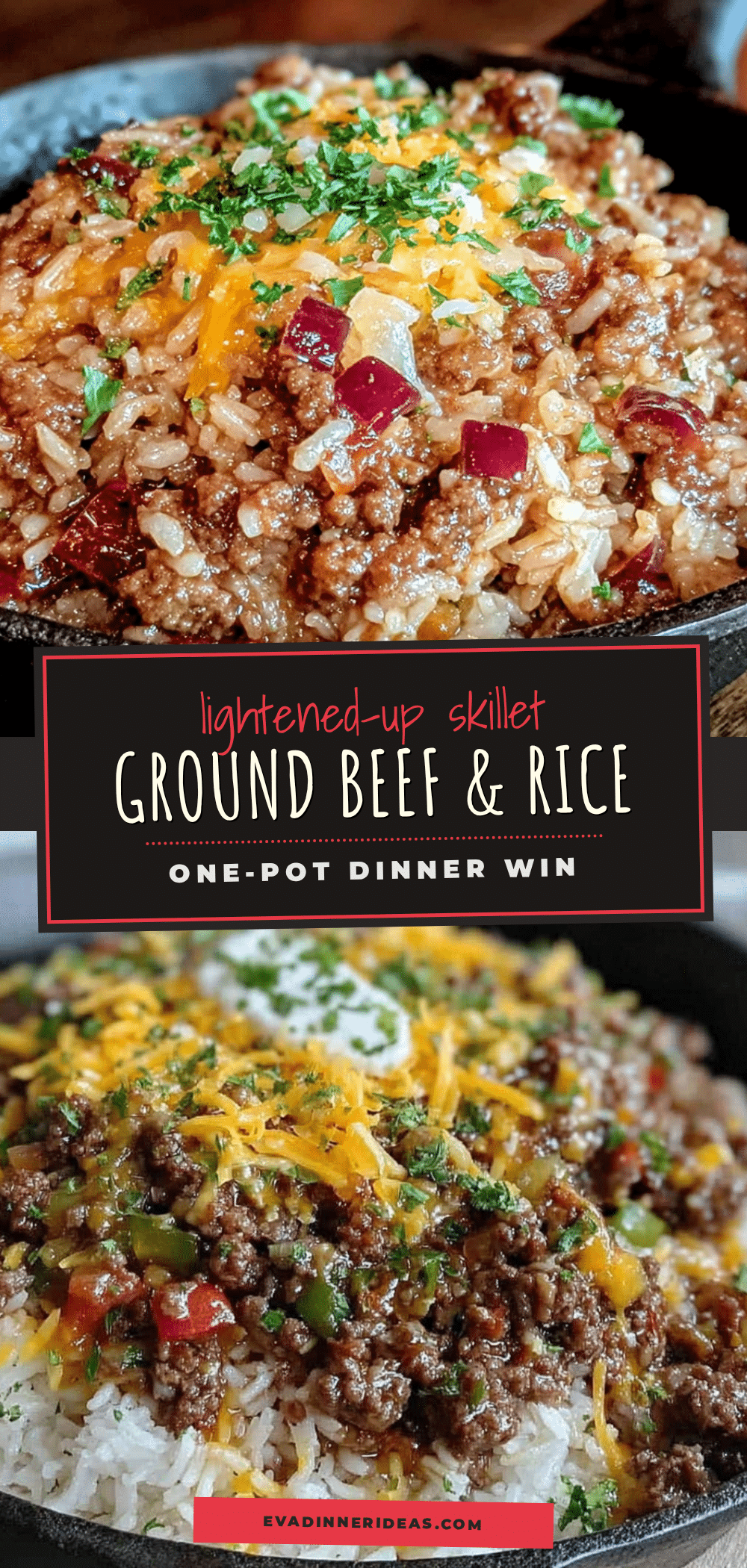 lightened-up one-pot ground beef and rice skillet recipe