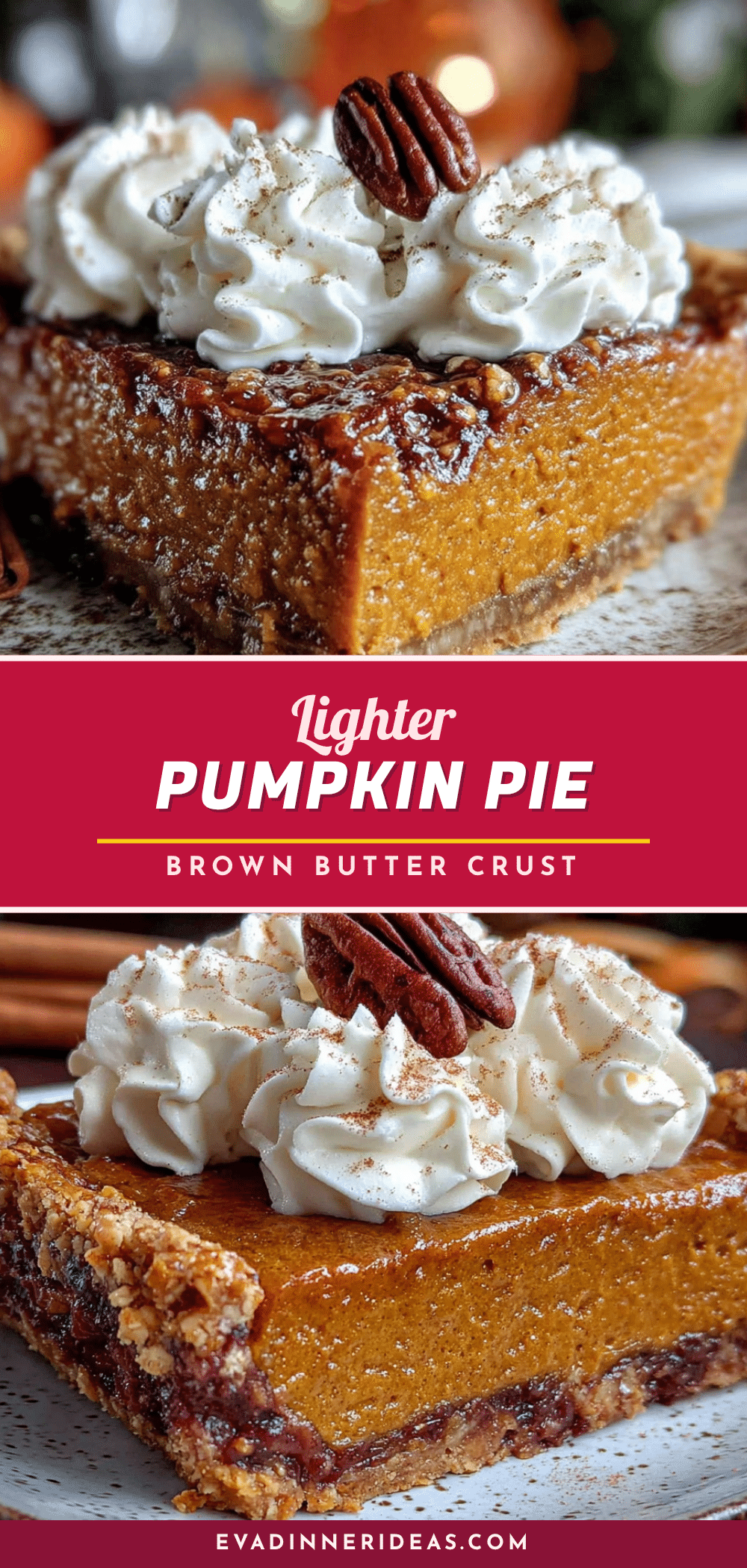 lighter pumpkin pie with brown butter crust recipe
