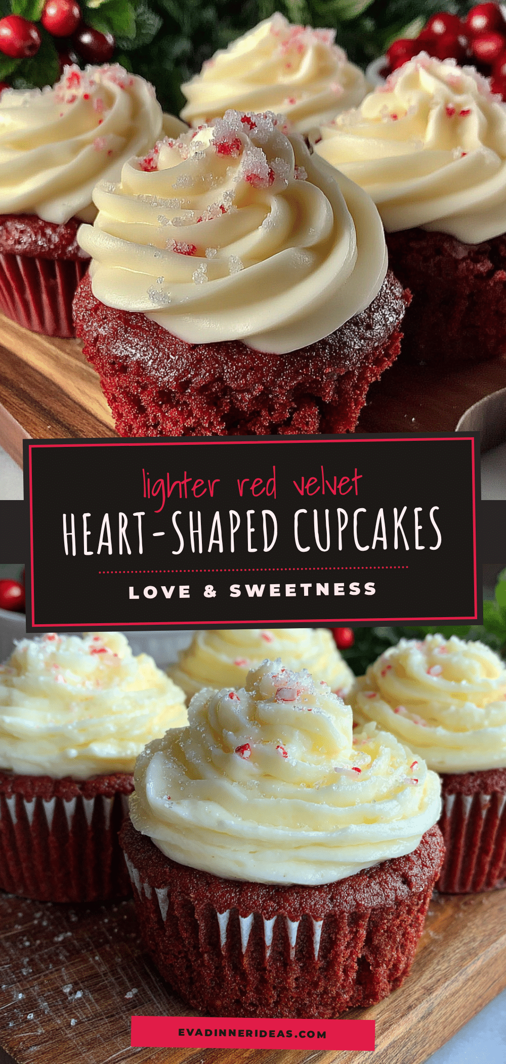 Lighter Red Velvet Heart-Shaped Cupcakes recipe
