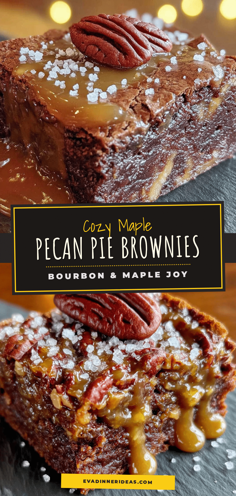 maple bourbon pecan pie brownies recipe