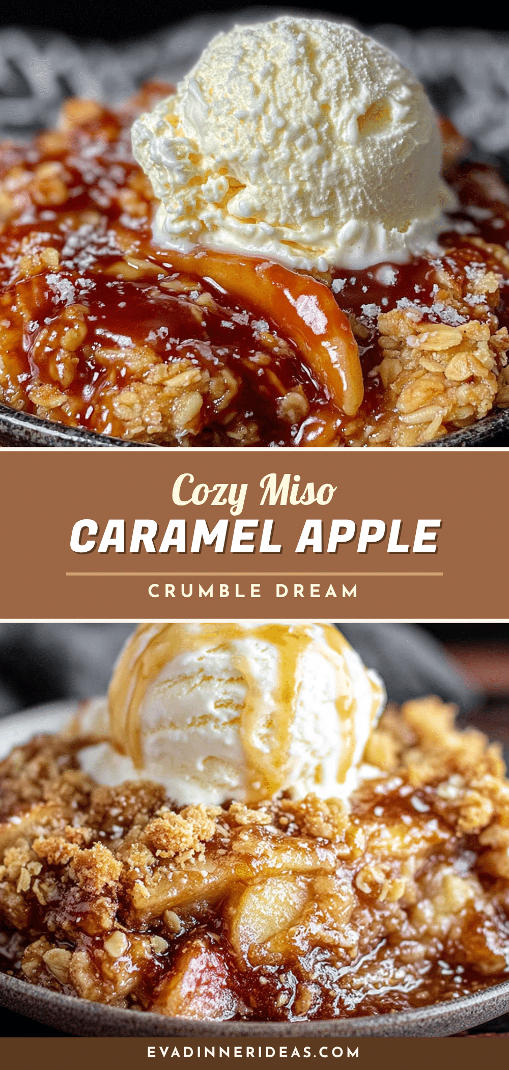 miso caramel apple crumble recipe