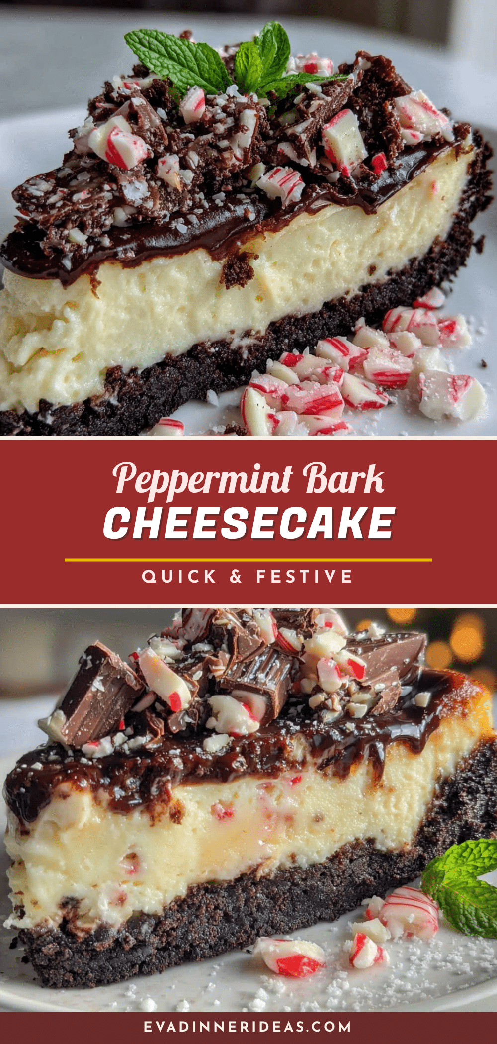 peppermint bark cheesecake recipe