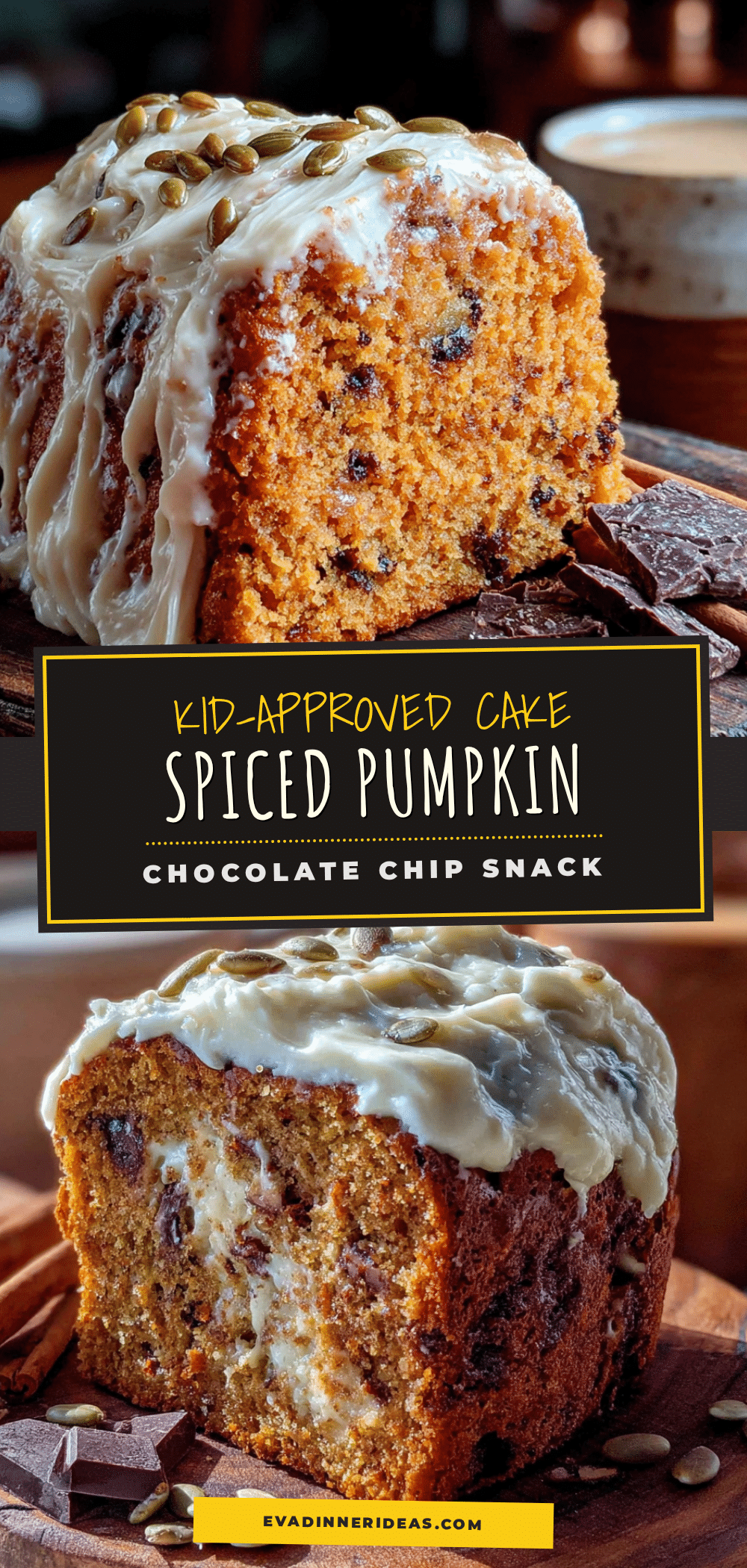 pumpkin chocolate chip snack cake recipe