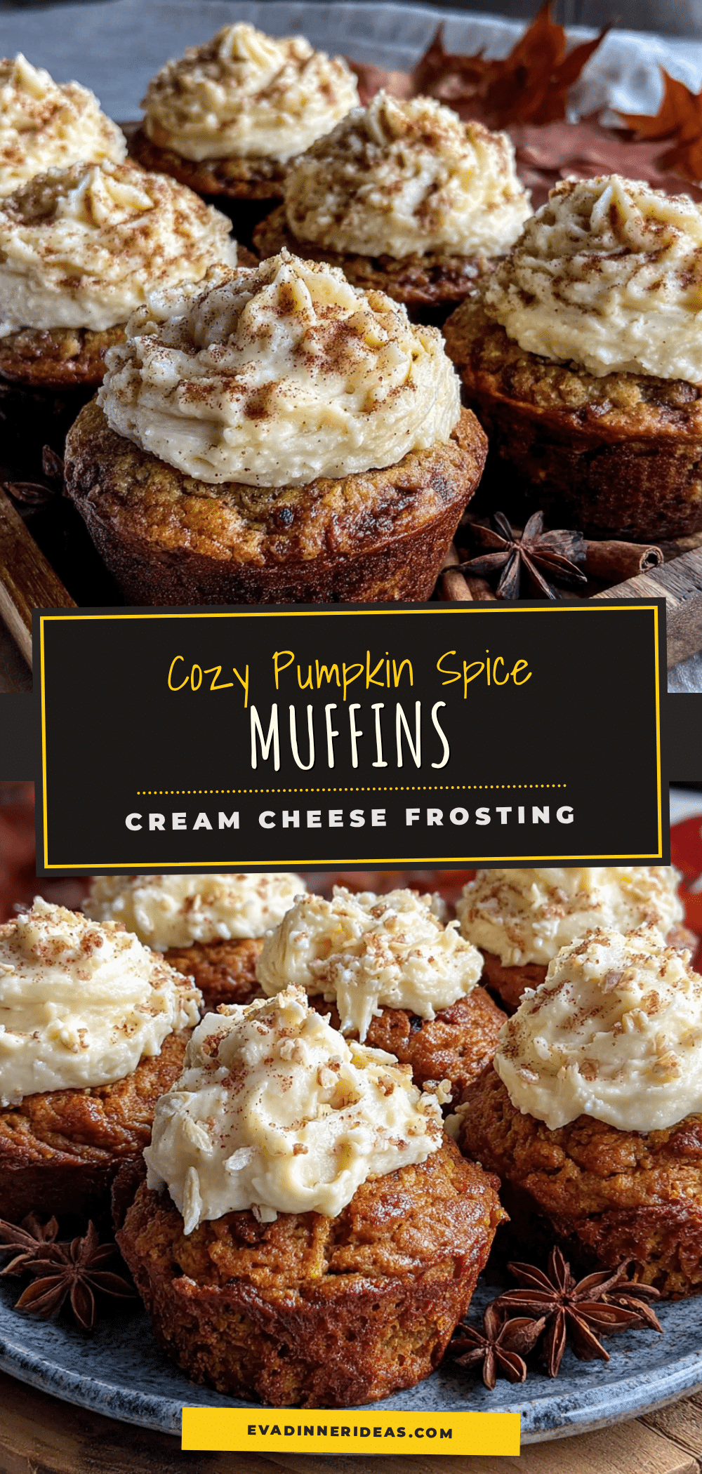 pumpkin spice muffins with cream cheese frosting recipe