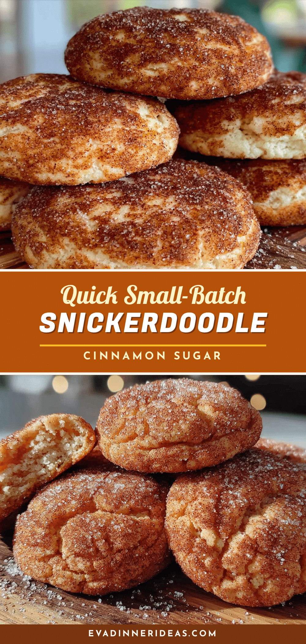 quick small-batch snickerdoodle cookies recipe