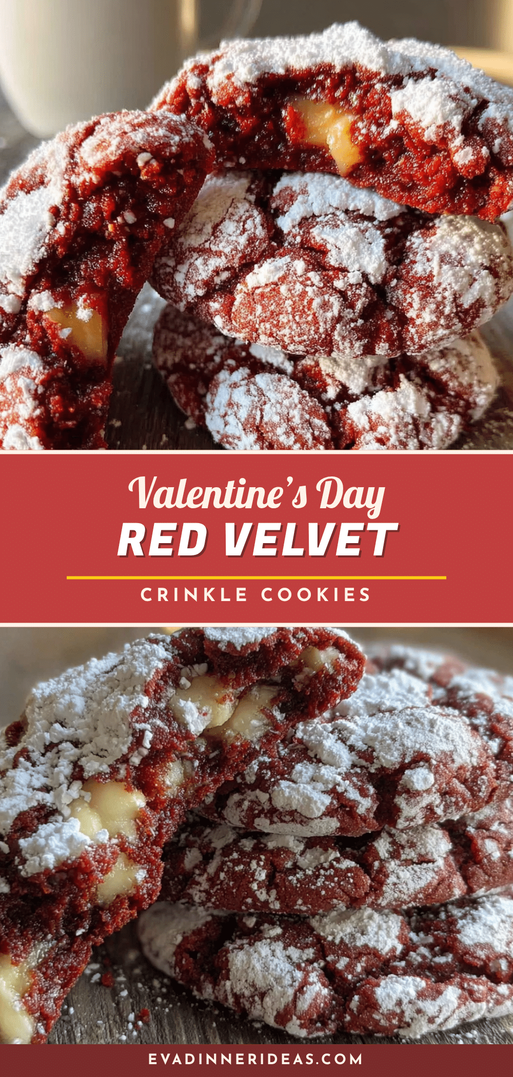 red velvet crinkle cookies recipe