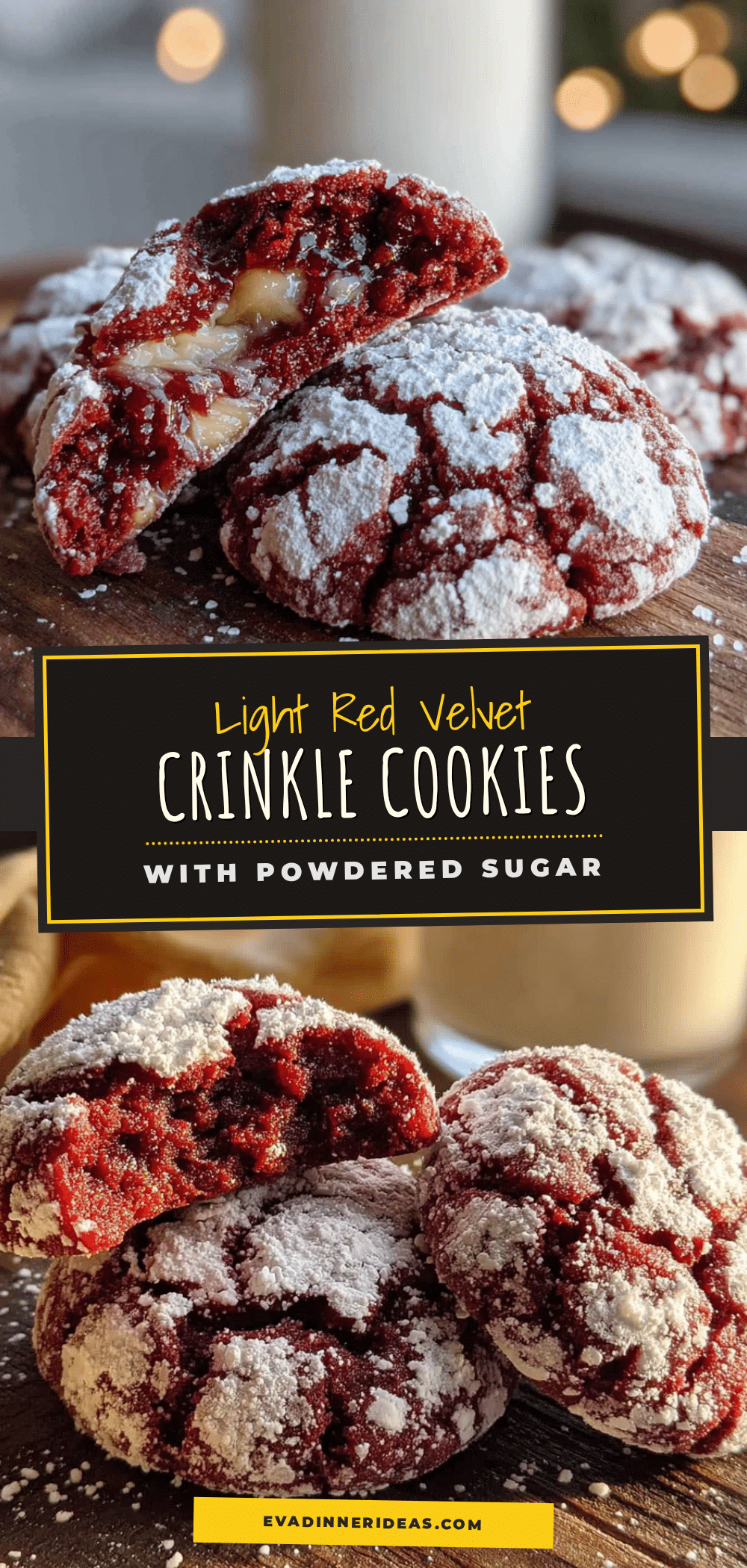 red velvet crinkle cookies recipe