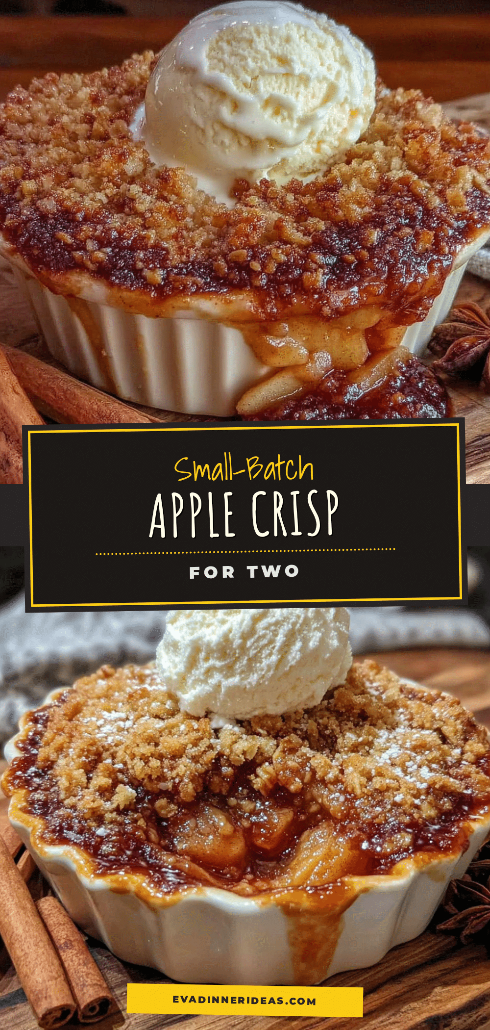 small-batch apple crisp for two recipe