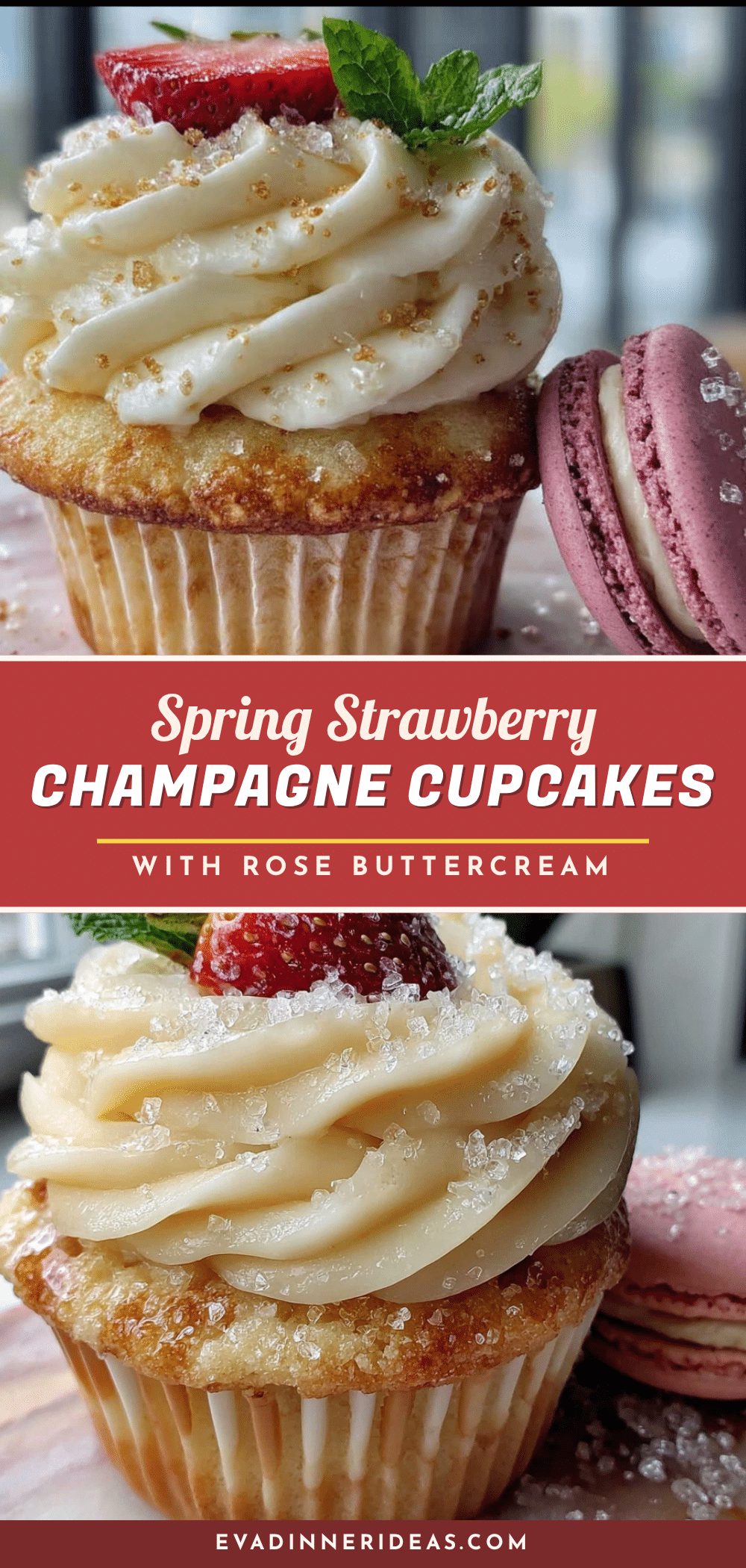 Spring Strawberry Champagne Cupcakes recipe