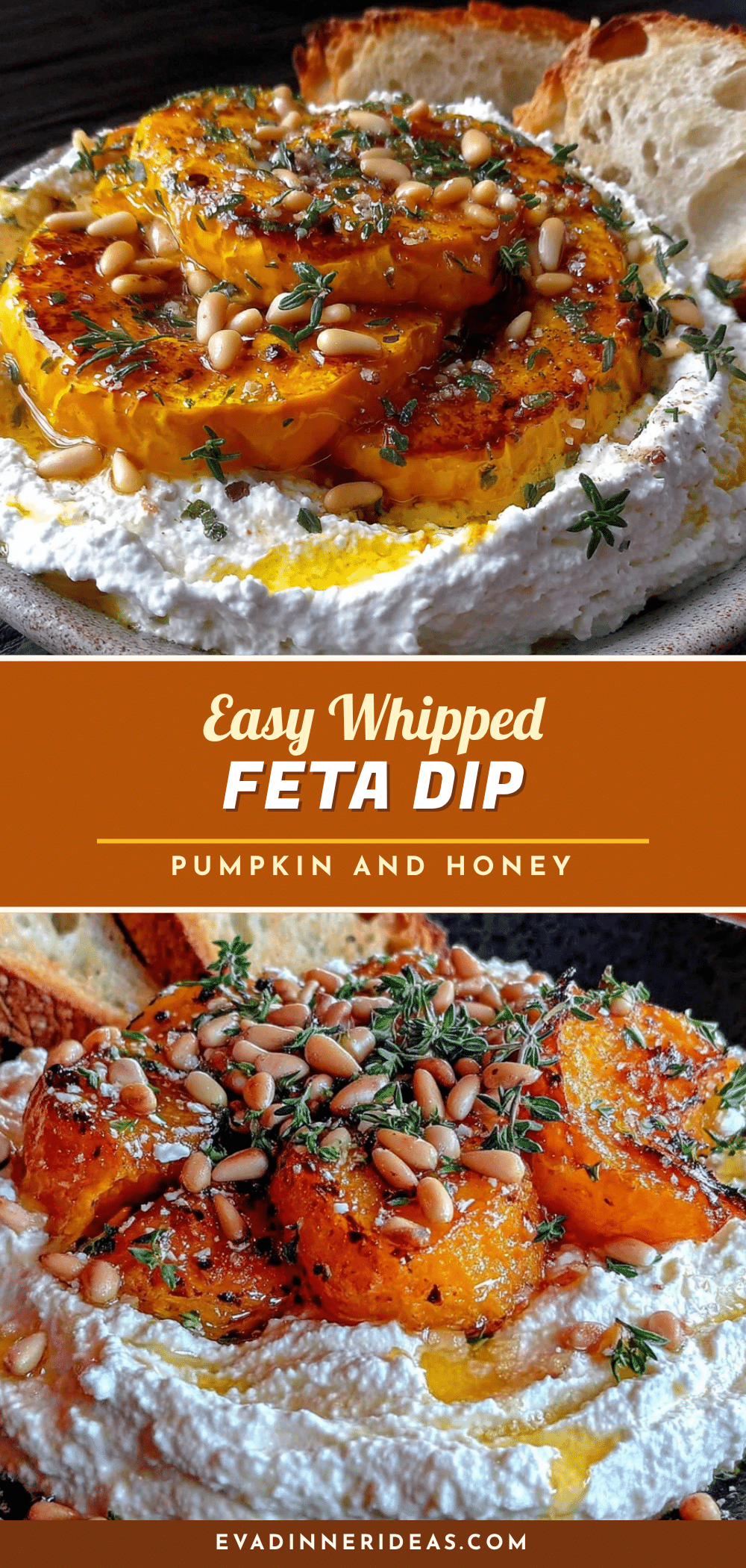 whipped feta dip with roasted pumpkin recipe