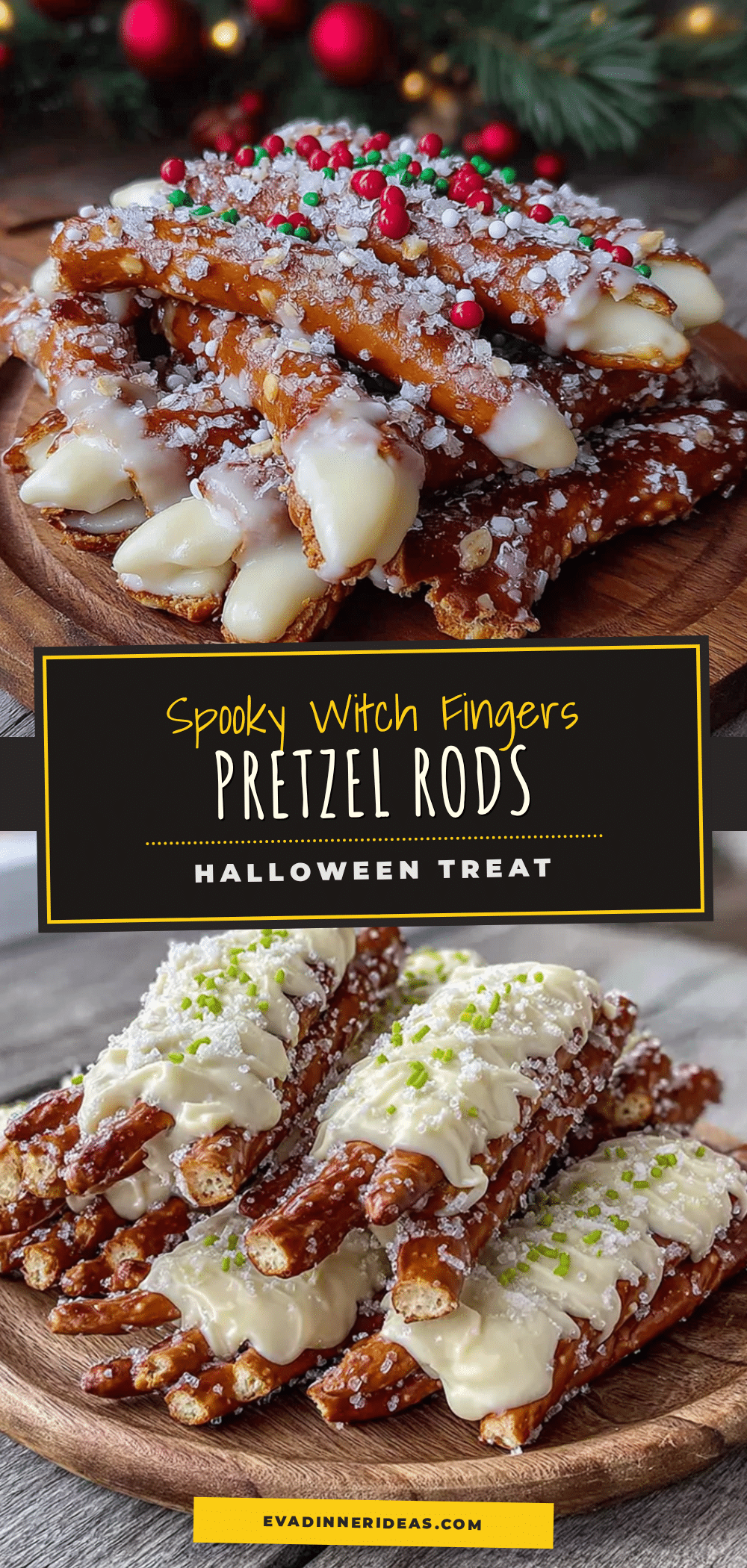 witch finger pretzel rods recipe
