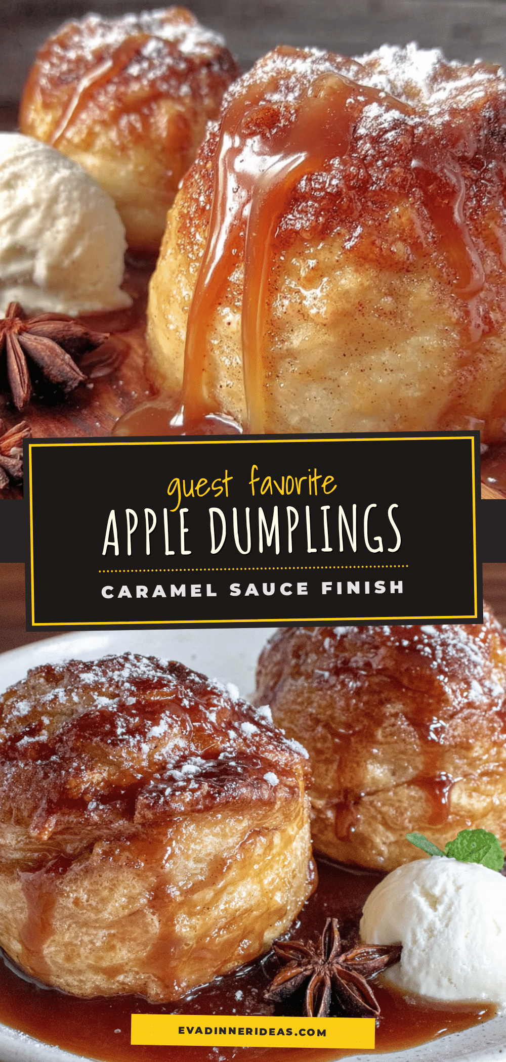 baked apple dumplings with caramel sauce recipe