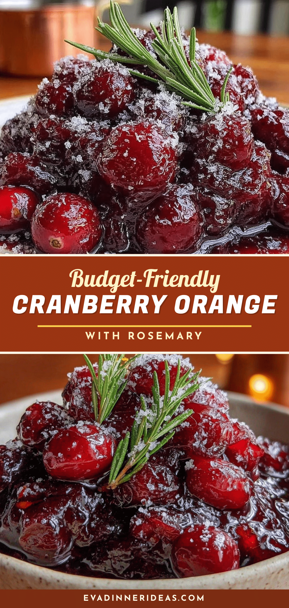 budget-friendly cranberry orange sauce with rosemary recipe