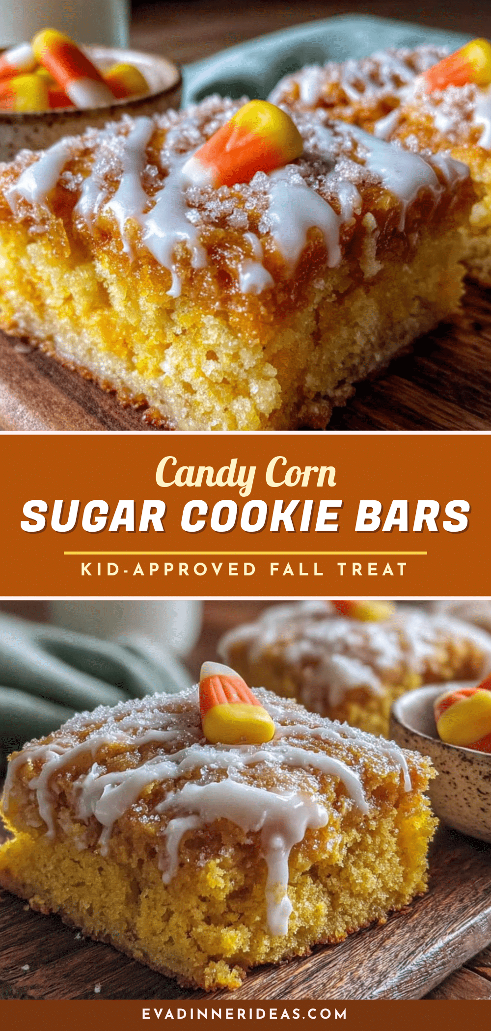 candy corn sugar cookie bars recipe