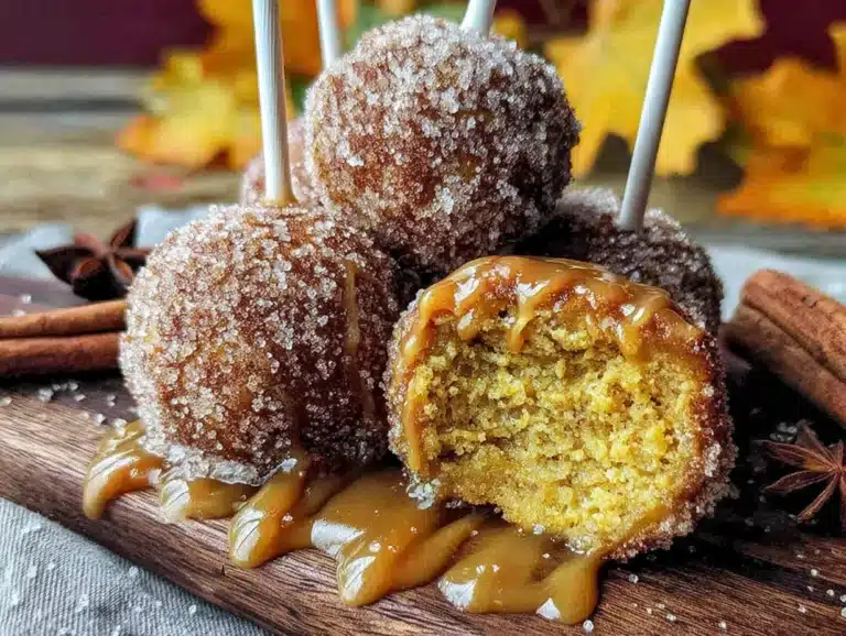 cinnamon sugar pumpkin cake pops - featured image