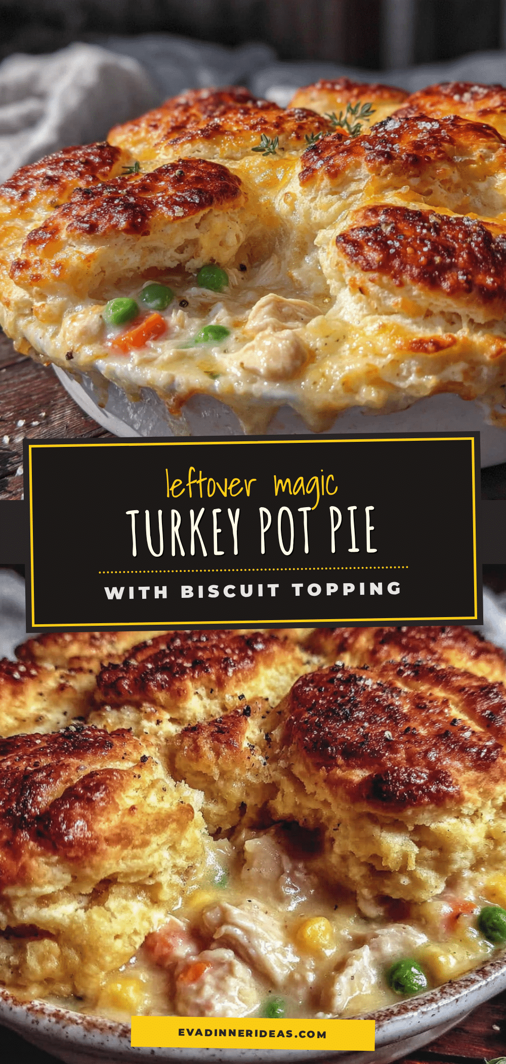 easy leftover turkey pot pie with biscuit topping recipe