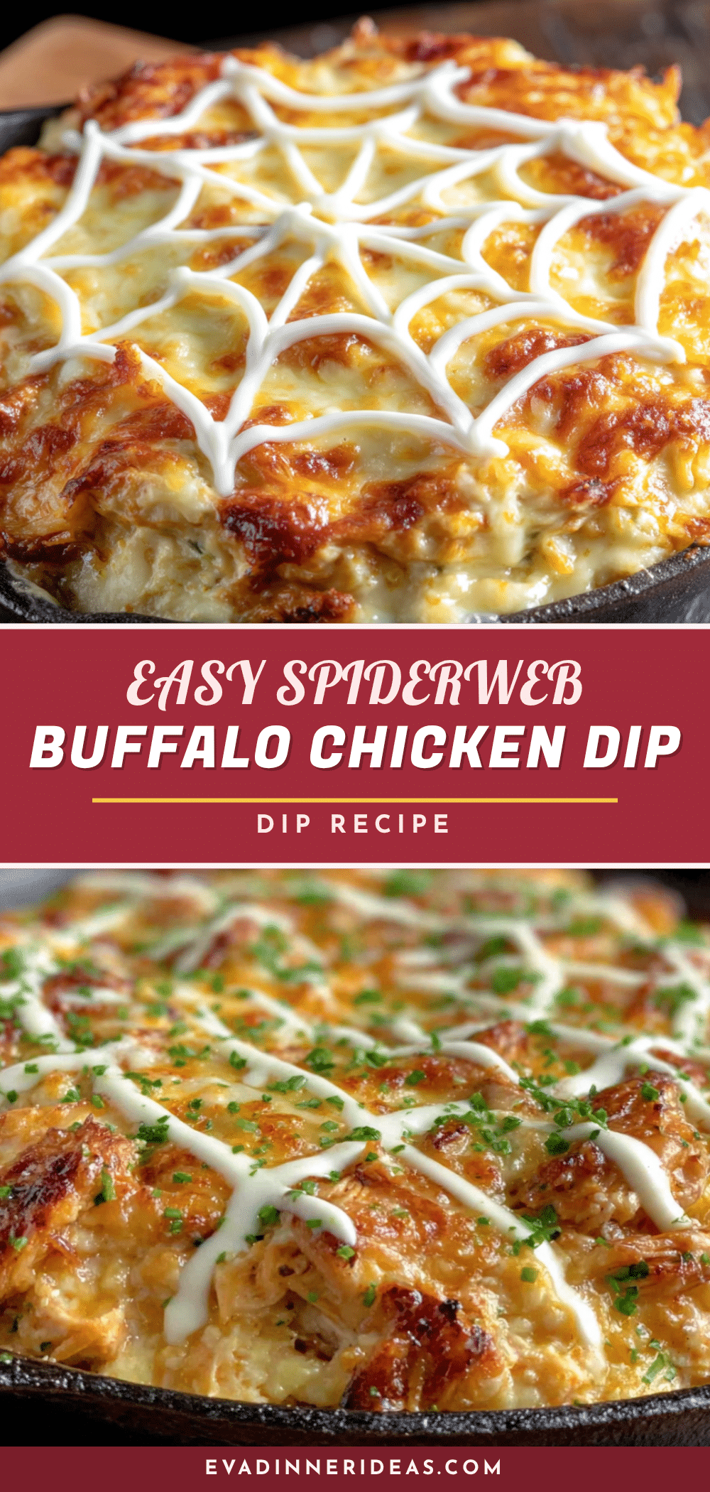 easy spiderweb buffalo chicken dip recipe