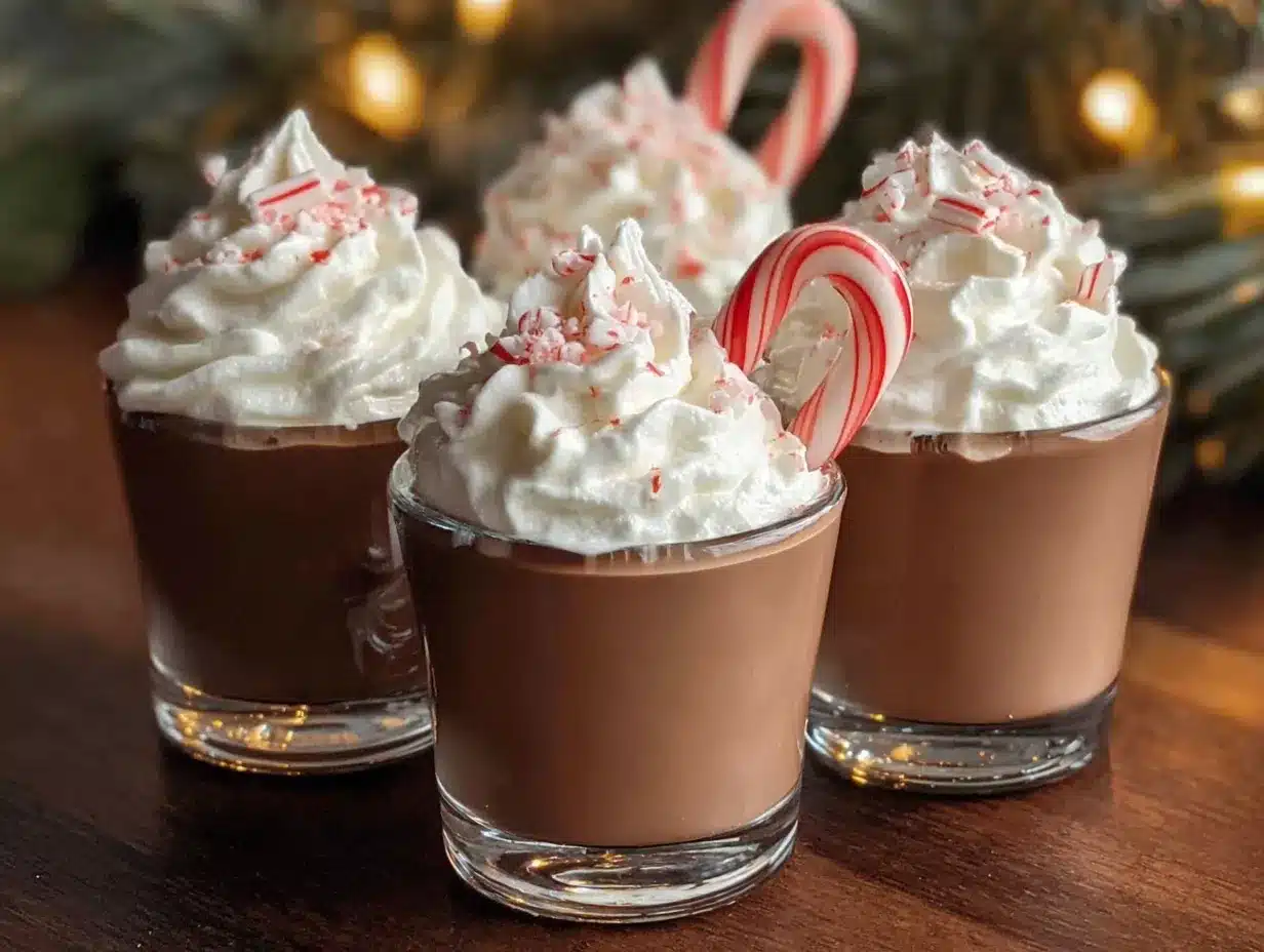 festive peppermint chocolate jello shots preparation steps