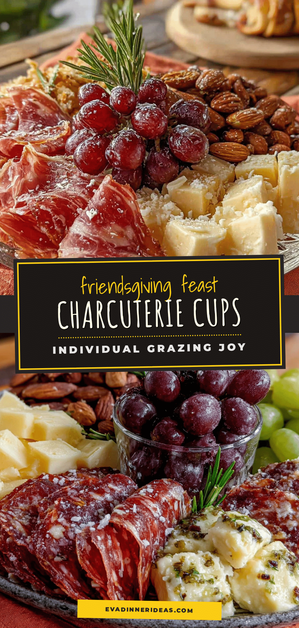 Friendsgiving Charcuterie Grazing Cups recipe
