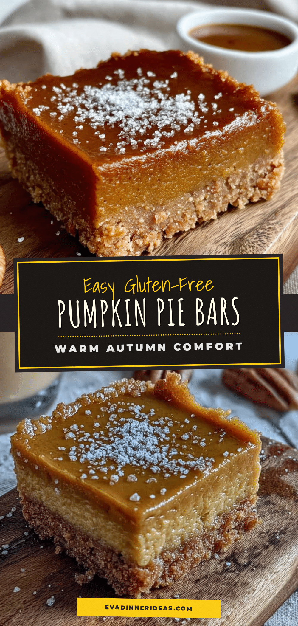 gluten-free pumpkin pie bars recipe