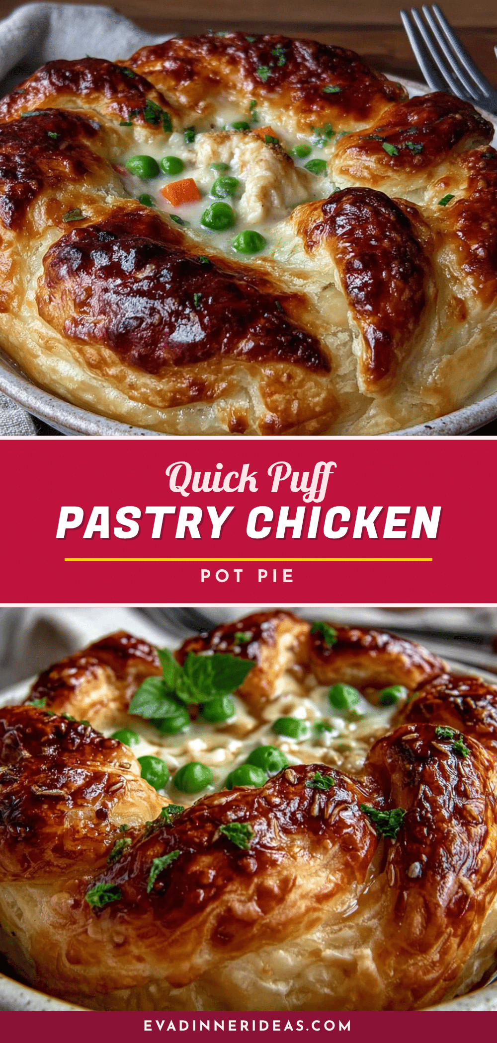 quick puff pastry chicken pot pie recipe