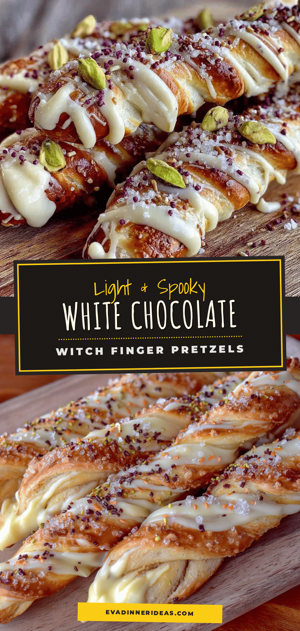 white chocolate witch finger pretzels recipe