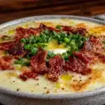 creamy potato soup with bacon - featured image