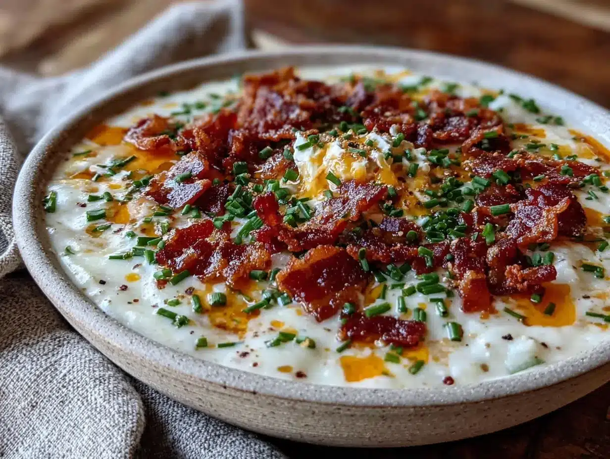 creamy potato soup with bacon preparation steps